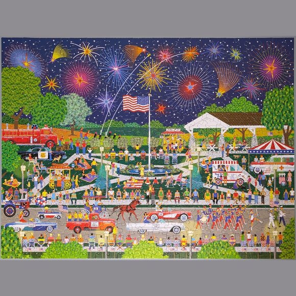 Spilsbury "4th of July Night Parade" 500-piece Jigsaw Puzzle, Complete - Picture 2 of 4